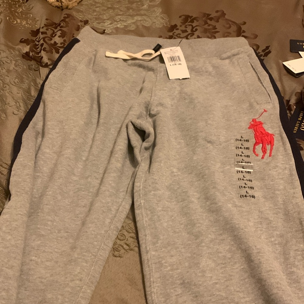 Boys size 14/16 polo Ralph Lauren sweatpants with red horse